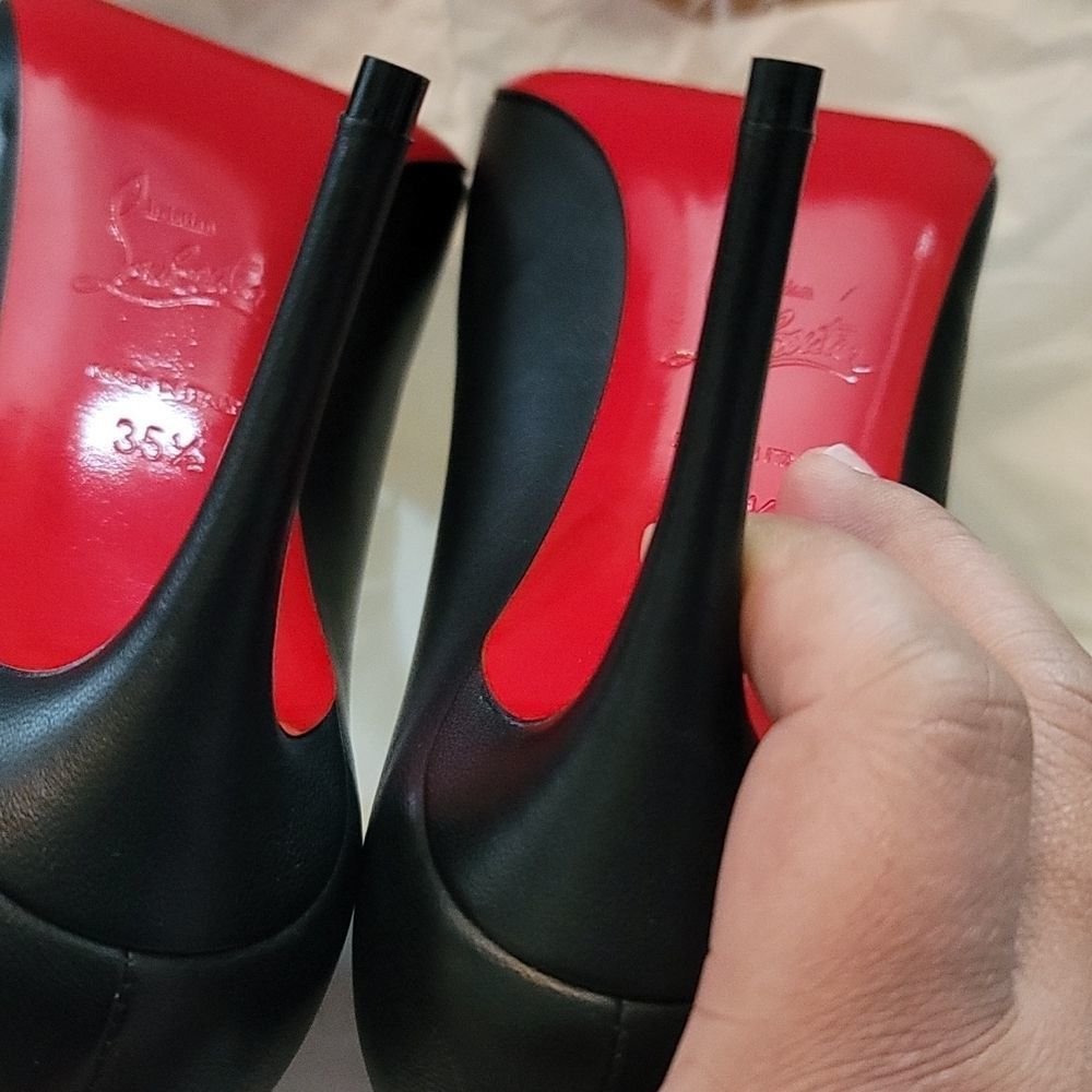 NWT/BOX Christian Louboutin Eloise 85 Nappa Shiny Black sz 35.5 - Picture 8 of 12